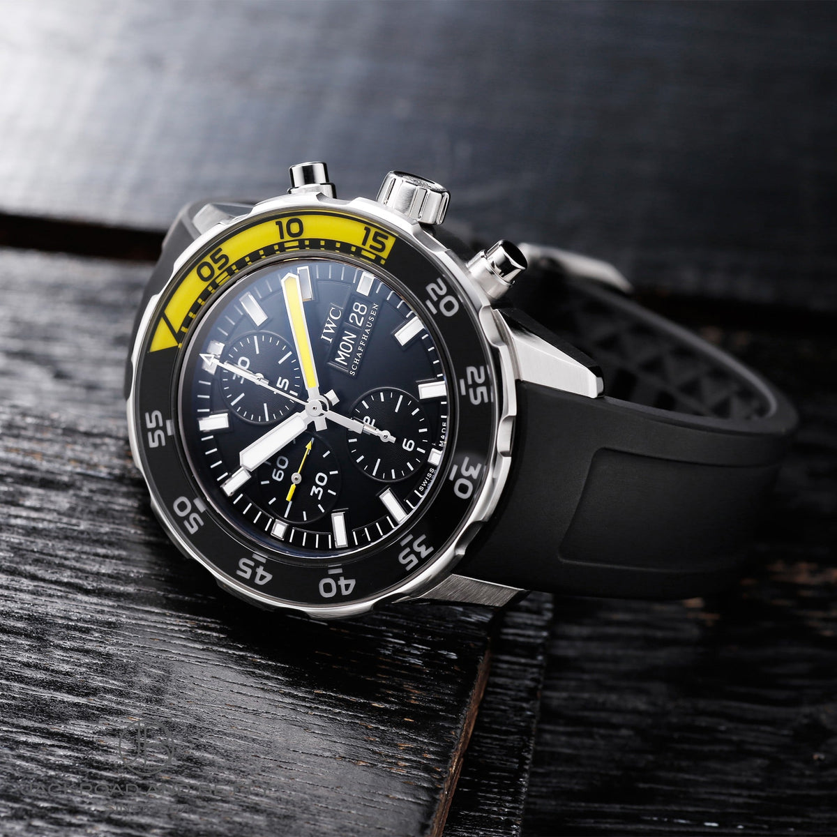  Shop Authentic IWC Aquatimer Automatic Chronograph Black Dial Black Rubber Strap Watch for Men - IW376709 - Luxxuri