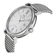  Shop Authentic IWC Portofino Automatic White Dial Silver Mesh Bracelet Watch for Men - IW356505 - Luxxuri