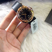  Shop Authentic Marc Jacobs Amy Black Dial Black Leather Strap Watch for Women - MBM1225 - Luxxuri
