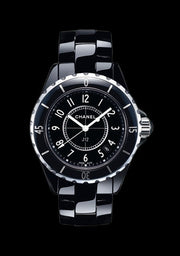  Shop Authentic Chanel J12 Quartz Ceramic Black Dial Black Steel Strap Watch for Women - J12 H0682 - Luxxuri