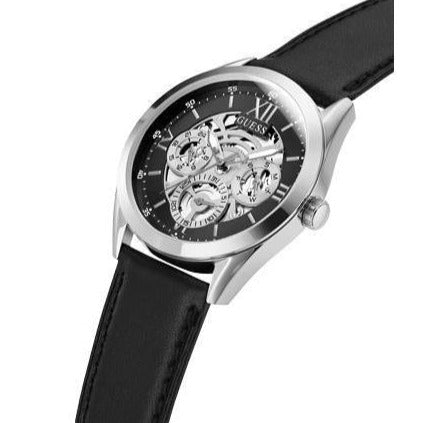  Shop Authentic Guess Tailor Multifunction Black Dial Black Leather Strap Watch for Men - GW0389G1 - Luxxuri