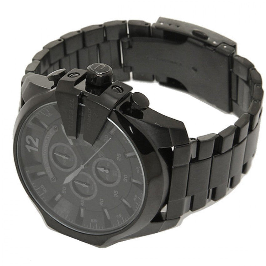  Shop Authentic Diesel Mega Chief Chronograph Black Dial Black Stainless Steel Watch For Men - DZ4355 - Luxxuri