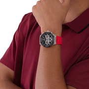  Shop Authentic Guess Momentum Black Dial Red Rubber Strap Watch for Men - GW0263G3 - Luxxuri