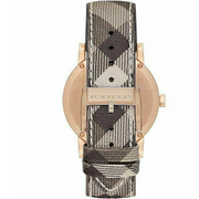 Shop Authentic Burberry The City Rose Gold Dial Brown Leather Strap Watch for Women - BU9040 - Luxxuri