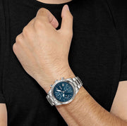  Shop Authentic Hugo Boss Professional Chronograph Blue Dial Silver Steel Strap Watch for Men - 1513527 - Luxxuri
