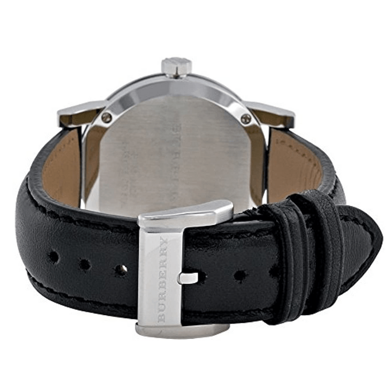  Shop Authentic Burberry The City Silver Dial Black Leather Strap Watch for Women - BU9106 - Luxxuri
