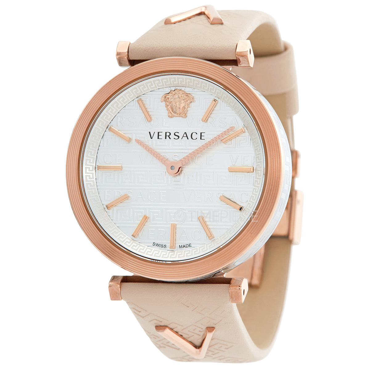  Shop Authentic Versace V-Twist White Dial White Leather Strap Watch for Women - VELS00419 - Luxxuri