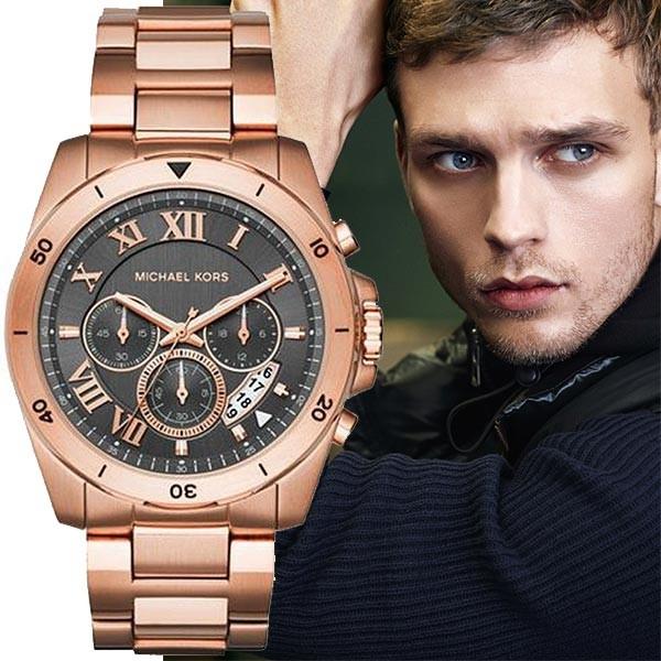  Shop Authentic Michael Kors Brecken Chronograph Analog Black Dial Rose Gold Steel Strap Watch For Women - MK8563 - Luxxuri
