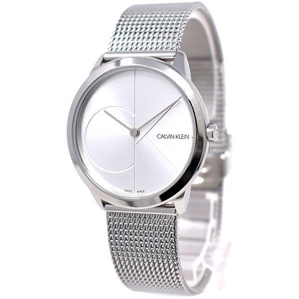  Shop Authentic Calvin Klein Minimal Silver Dial Silver Mesh Bracelet Watch for Women - K3M2212Z - Luxxuri