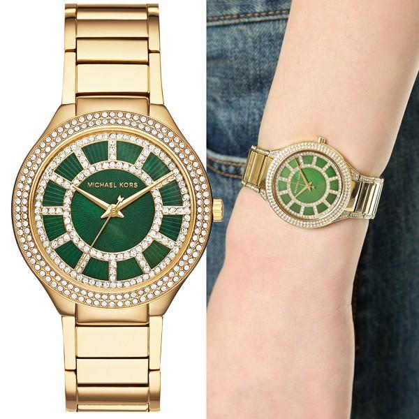  Shop Authentic Michael Kors Kerry Green Dial Gold Steel Strap Watch for Women - MK3409 - Luxxuri