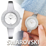  Shop Authentic Swarovski Crystal Rose Silver Dial Silver Steel Strap Watch for Women - 5483853 - Luxxuri