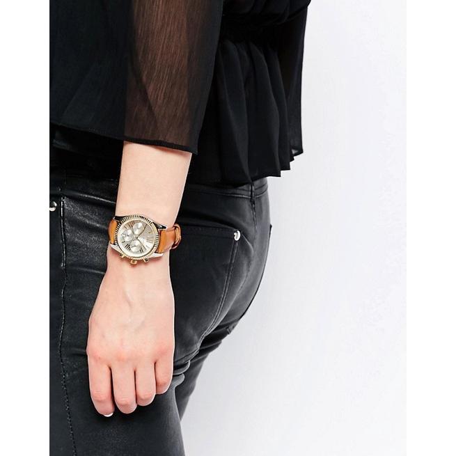  Shop Authentic Michael Kors Lexington Chronograph Gold Dial Brown Leather Strap Watch For Men - MK8447 - Luxxuri