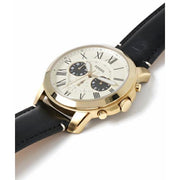  Shop Authentic Fossil Grant Chronograph White Dial Black Leather Strap Watch for Men - FS5272 - Luxxuri