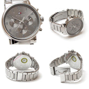 Shop Authentic Tommy Hilfiger Chronograph Grey Dial Silver Steel Strap Watch for Men - 1710382 - Luxxuri