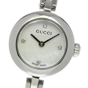  Shop Authentic Gucci Diamantissima Quartz Diamonds White Dial Silver Steel Strap Watch For Women - YA141503 - Luxxuri