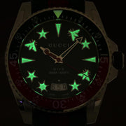  Shop Authentic Gucci Dive Quartz Green Dial Two Tone NATO Strap Watch For Men - YA136339 - Luxxuri