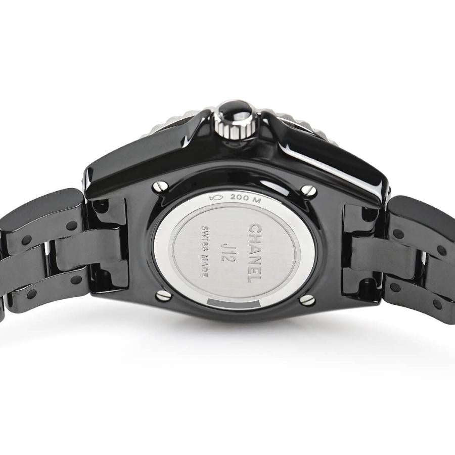  Shop Authentic Chanel J12 Quartz Diamonds Black Dial Black Steel Strap Watch for Women - J12 H5701 - Luxxuri
