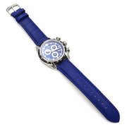 Shop Authentic Versace V-Ray Chronograph Quartz Blue Dial Blue Leather Strap Watch for Men - VE2I00721 - Luxxuri