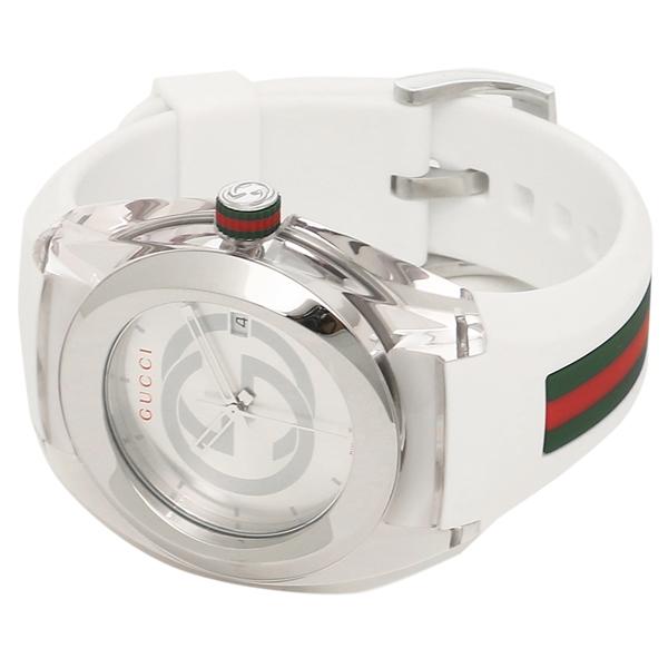  Shop Authentic Gucci SYNC XXL White Dial White Rubber Strap Watch For Men - YA137102 - Luxxuri