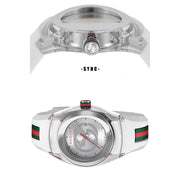  Shop Authentic Gucci Sync Quartz White Dial White Rubber Strap Unisex Watch - YA137302 - Luxxuri