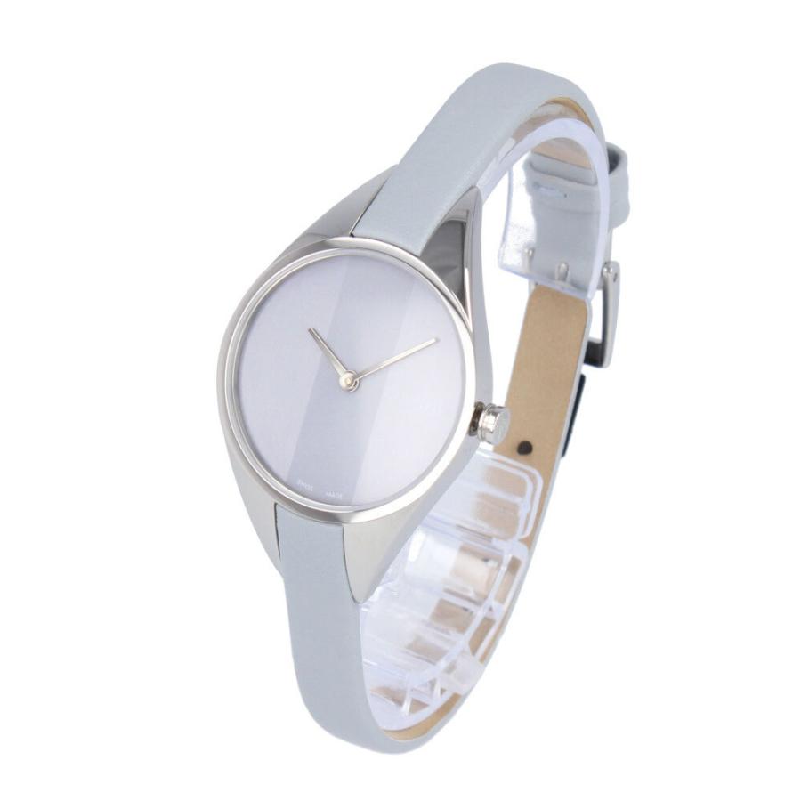  Shop Authentic Calvin Klein Rebel Grey Dial Grey Leather Strap Watch for Women - K8P231Q4 - Luxxuri