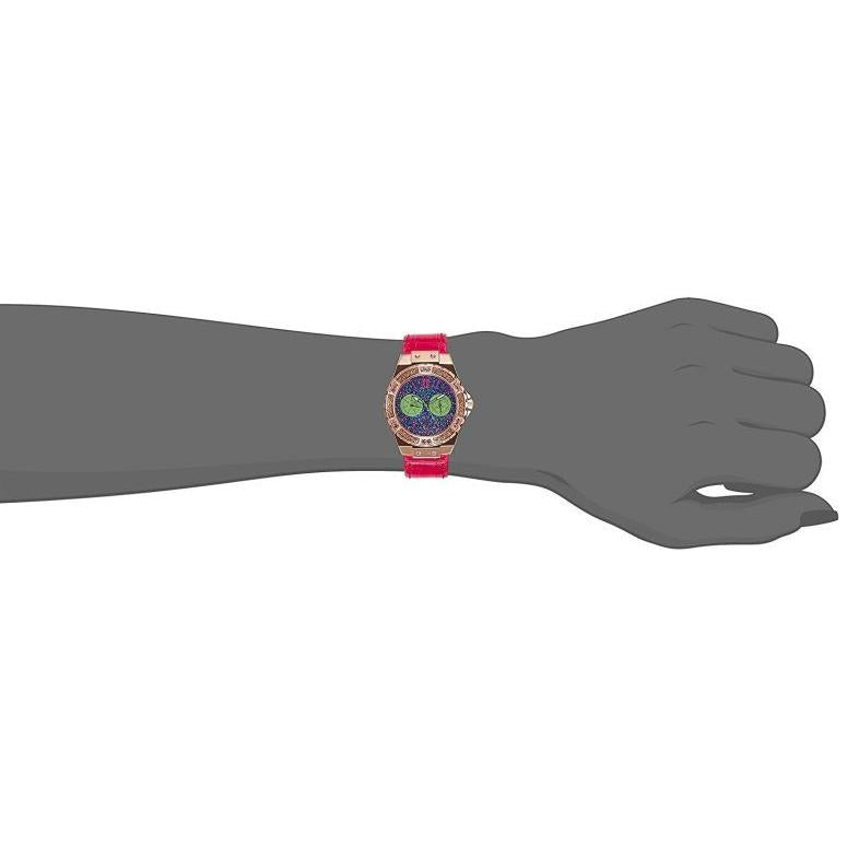  Shop Authentic Guess Limelight Quartz Multicolor Dial Red Leather Strap Watch For Women - W0775L4 - Luxxuri