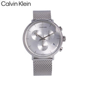  Shop Authentic Calvin Klein High Noon Silver Dial Silver Mesh Bracelet Watch for Men - K8M27126 - Luxxuri