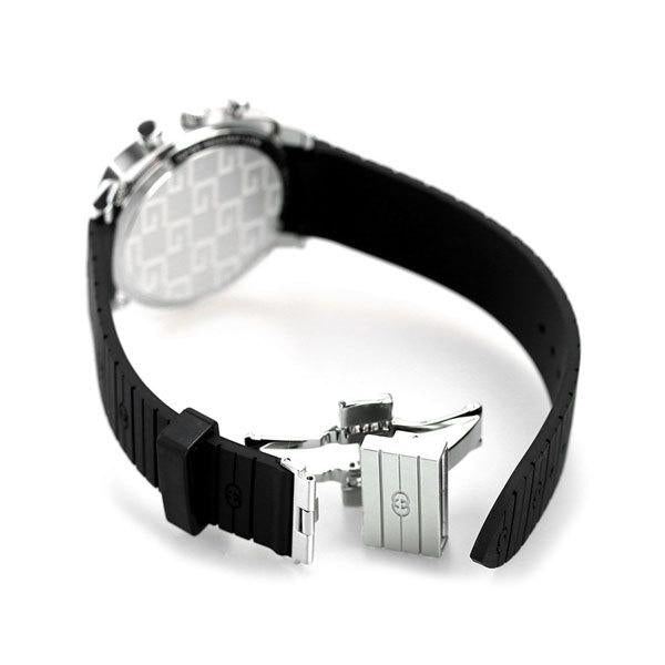  Shop Authentic Gucci Grip Chronograph Black Dial Black Rubber Strap Watch For Men - YA157301 - Luxxuri