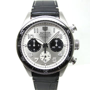  Shop Authentic Tag Heuer Autavia Chronometer Flyback Chronograph Silver Dial Black Leather Strap Watch for Men - CBE511B.FC8279 - Luxxuri