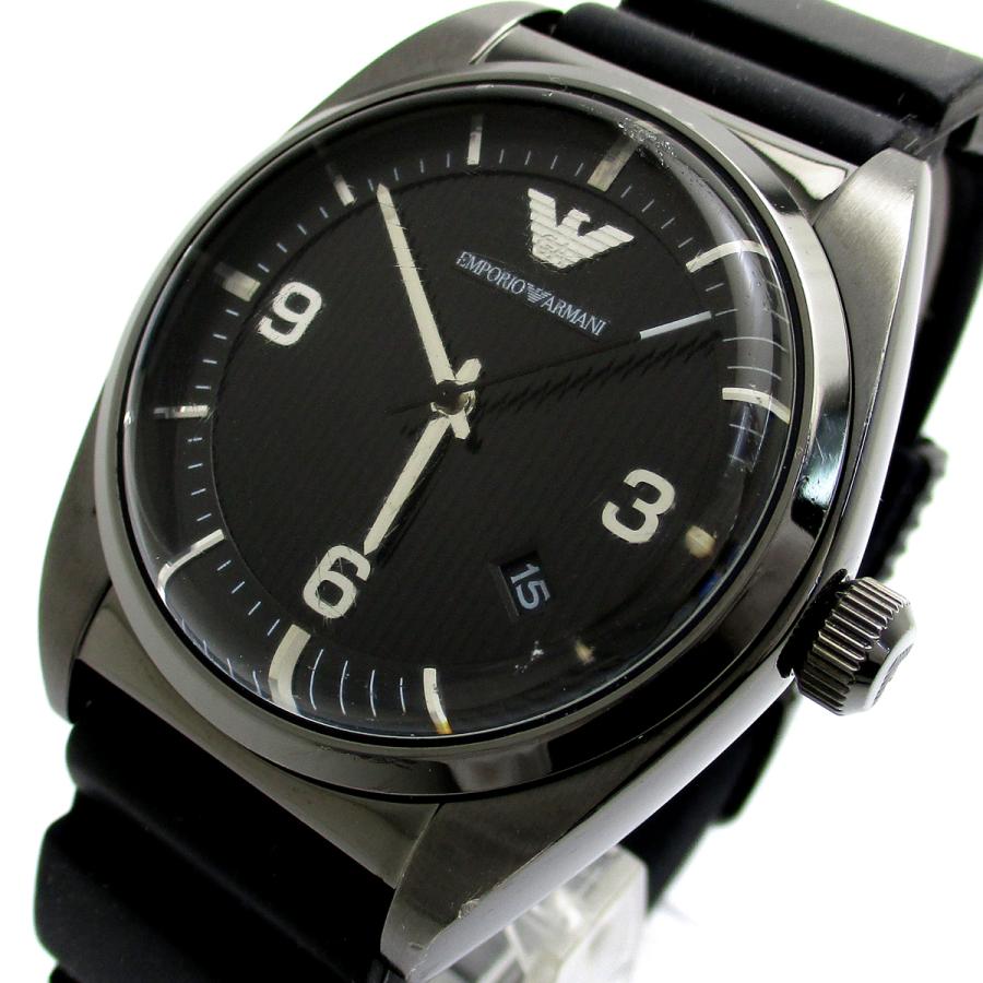  Shop Authentic Emporio Armani Franco Black Dial Black Leather Strap Watch For Men - AR0368 - Luxxuri