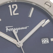  Shop Authentic Salvatore Ferragamo F-80 Classic Blue Dial Blue Leather Strap Watch for Men - SFDT00719 - Luxxuri