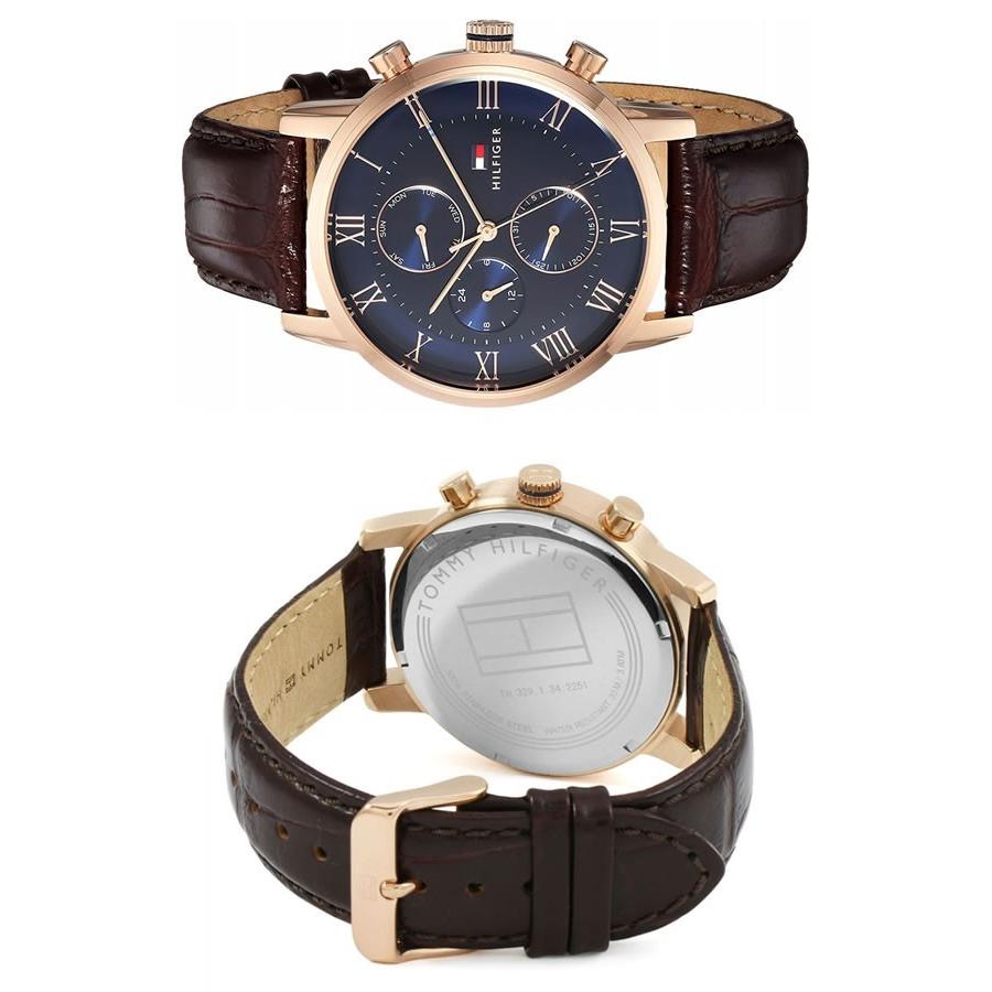 Shop Authentic Tommy Hilfiger Kane Chronograph Blue Dial Brown Leather Strap Watch for Men - 1791399 - Luxxuri