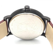  Shop Authentic Versace V-Circle Manifesto Black Dial Maroon Leather Strap Watch for Men - VBQ040017 - Luxxuri