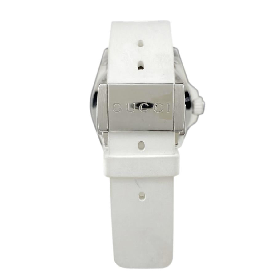 Shop Authentic Gucci Dive Tiger White Dial White Rubber Strap Watch For Men - YA136329 - Luxxuri