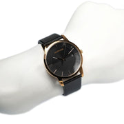  Shop Authentic Calvin Klein City Quartz Black Dial Black Leather Strap Watch for Men - K2G2G6CZ - Luxxuri