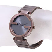  Shop Authentic Gucci Interlocking G Quartz Brown Dial Brown Steel Strap Watch for Women -  YA133317 - Luxxuri