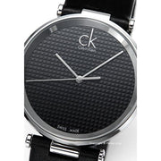  Shop Authentic Calvin Klein Sight Black Dial Black Leather Strap Watch for Men - K1S21102 - Luxxuri