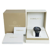  Shop Authentic Versace V Race Chronograph Quartz Blue Dial Blue Leather Strap Watch For Men - VEBV00419 - Luxxuri