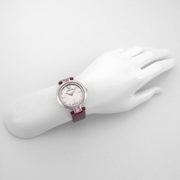  Shop Authentic Versace Olympo Crystal Gleam White Dial Purple Leather Strap Watch for Women - VAN010016 - Luxxuri