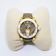  Shop Authentic Gucci Dive Doraemon Brown Dial Brown Leather Strap Watch For Men - YA136334 - Luxxuri