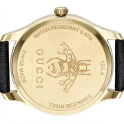  Shop Authentic Gucci G Timeless Quartz Silver Dial Black Leather Strap Watch For Women - YA1264181 - Luxxuri
