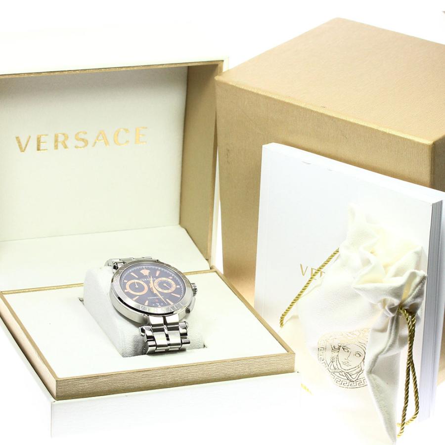  Shop Authentic Versace Aion Chronograph Black Dial Silver Steel Strap Watch For Men - VE1D01019 - Luxxuri