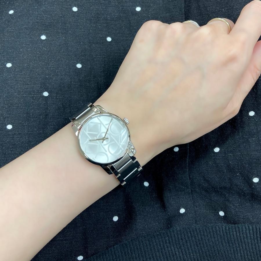  Shop Authentic Calvin Klein City Silver Dial Silver Steel Strap Watch for Women - K2G23142 - Luxxuri