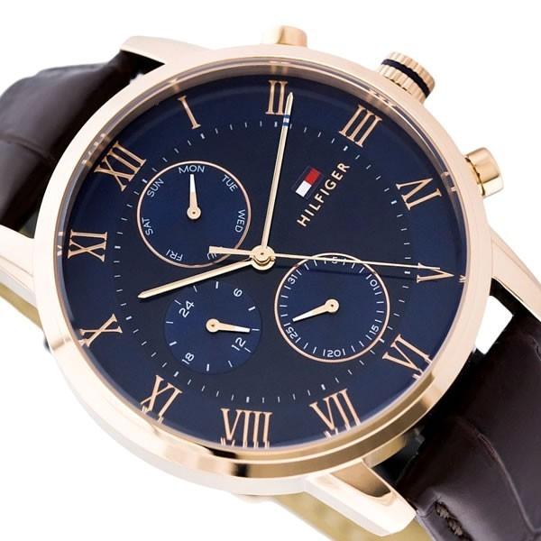  Shop Authentic Tommy Hilfiger Kane Chronograph Blue Dial Brown Leather Strap Watch for Men - 1791399 - Luxxuri
