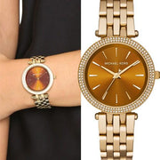  Shop Authentic Michael Kors Darci Amber Dial Gold Steel Strap Watch for Women - MK3408 - Luxxuri