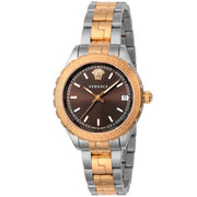  Shop Authentic Versace Hellenyium Brown Dial Two Tone Steel Strap Watch for Women - V12040015 - Luxxuri