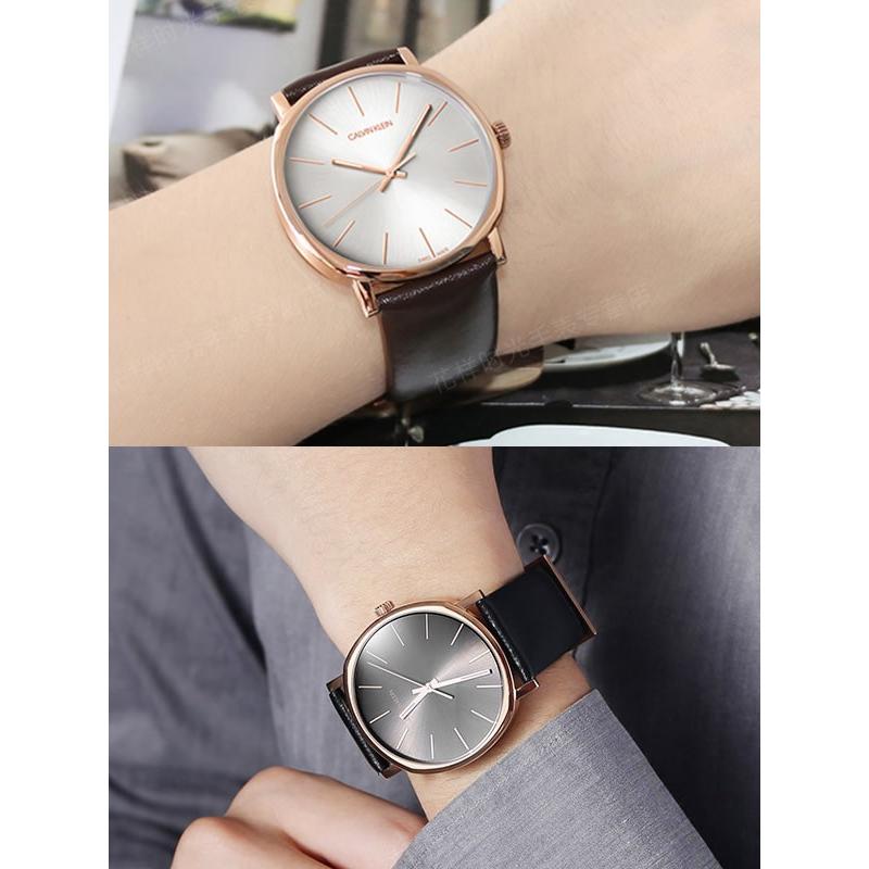  Shop Authentic Calvin Klein Posh Silver Dial Brown Leather Strap Watch for Men - K8Q316G6 - Luxxuri