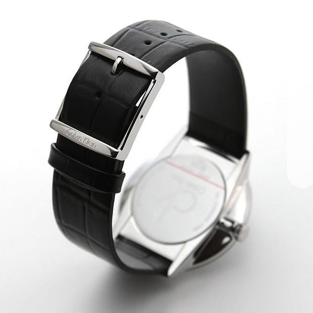  Shop Authentic Calvin Klein Accent Black Dial Black Leather Strap Watch for Men - K2Y2X1C3 - Luxxuri