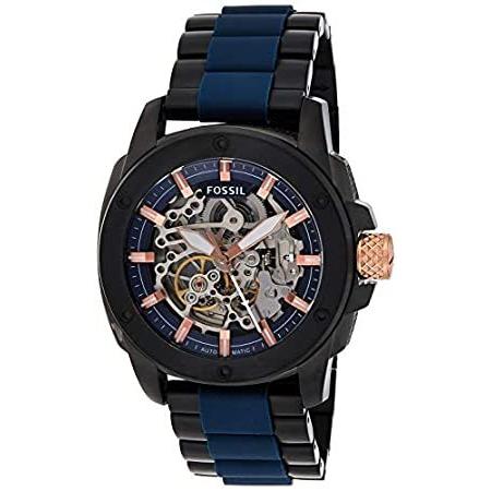  Shop Authentic Fossil Modern Machine Automatic Skeleton Blue Dial Two Tone Steel Strap Watch for Men - ME3133 - Luxxuri