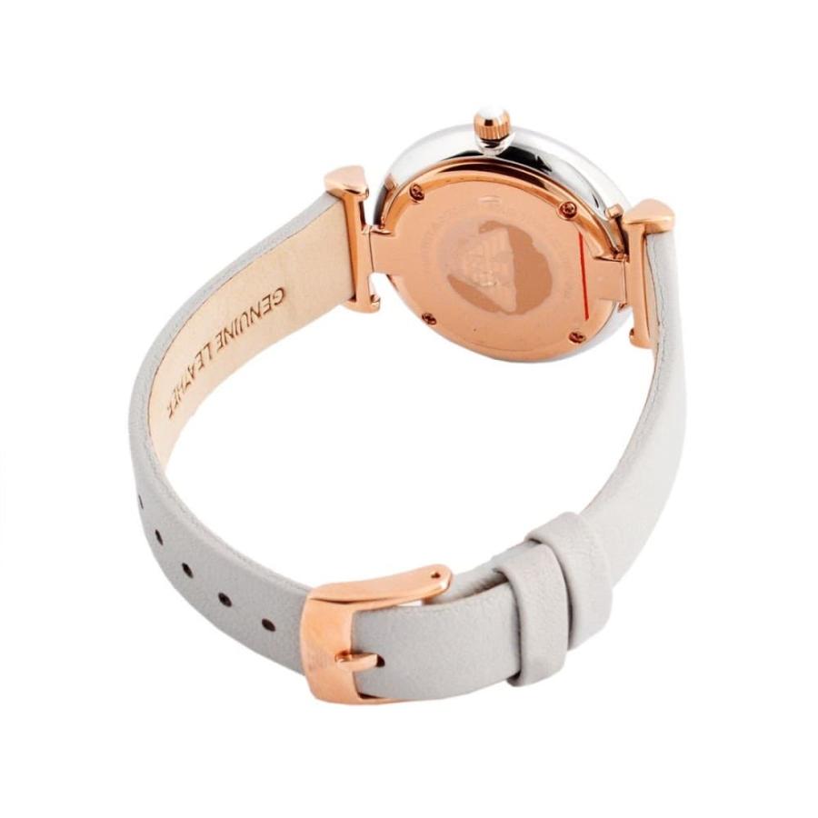  Shop Authentic Emporio Armani Gianni T Bar Quartz Mother of Pearl Dial White Leather Strap Watch For Women - AR1965 - Luxxuri